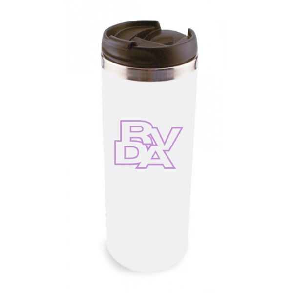 14oz Stainless Steel Tumbler w/ Lid - Sublimated Logo Thumbnail