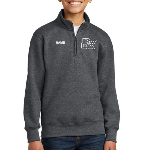 Port & Co - Youth Core Fleece 1/4 Zip Pullover Sweatshirt - Embroidered Logo **Add Name for $5! ** Thumbnail