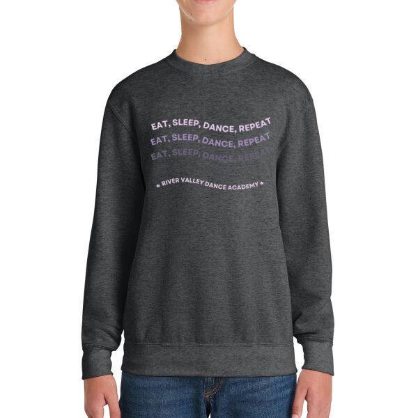 Port & Co - Youth Core Fleece Crewneck Sweatshirt - Printed Logo Thumbnail